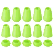 20Pcs Plastic Cord Lock Bell End Stopper Cord End Lock Rope Fastener, Green