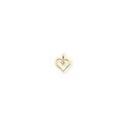 14k VS Diamond heart pendant