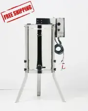 OZ ARMOUR 3 FRAME HONEY EXTRACTOR 220V/12V SPINNER EUROPEAN MADE STAINLESS STEEL