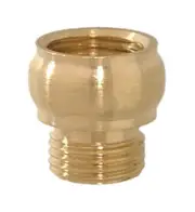 B&P Lamp Brass Beaded Nozzle, 1/8F X 1/8M