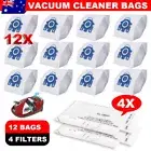 12x Efficient Vacuum Cleaner Bags Miele 3D GN C2 C3 S2 4 Filter Replacement Set