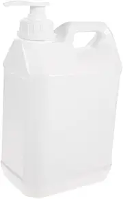 CALLARON Plastic Pump Dispenser for Liquids Reusable Container for Water Sauces Soaps and Detergents with Screw Cap Elegant White Design for Home and Hotel Use