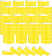 uxcell Paper Wristbands for Events, 1200 Pack Neon Party Wrist Bands, Colored Waterproof Concert Identification Wristbands Hand Bands for Bar Entrance Admission Fluorescent Yellow