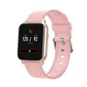F1 1.28inch Full Touch Screen Heart Rate Blood Pressure Monitor Music Control Brightness Adjustment Smart Watch ROSEGOLD COLOR