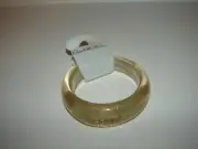 Vintage 80s CHARLOTTE RUSSE NOS Asymmetrical Glittered Lucite Bangle Bracelet