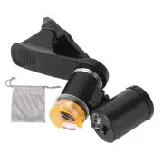 60X Cell Phone Clip On Microscope LED Lighted Pocket Microscope For Jewelry HR6