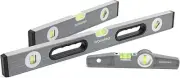 WORKPRO 3-Piece Spirit Level Set, 9" Magnetic, 16" & 24" Levels