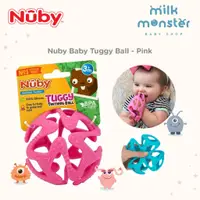 在飛比找蝦皮購物優惠-Nuby Baby Tuggy Ball 粉色矽膠嬰兒咬牙膠