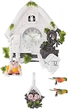 Wall Clock, Modern Decorative Wall Clock with on Time Alarm Function European Style Cute Cuckoo Bird Large Clock for Kids Bedroom Living Room School