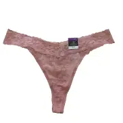 INTERNATIONAL CONCEPTS Sheer Thong Panty 2XL Floral Lace Pink Nylon Spandex