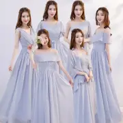Bridesmaid Dresses Size 0-12 Long Maxi Chiffon Blush Pink Light Dusty Blue New