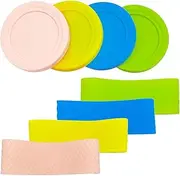 [CXQ] Replacement Silicone Lids and Sleeves, Compatible with Container of Ninja Creami Ice Cream Maker, Model: NC301, NC300, NC299AMZ Series. (Pink/Yellow/Blue/Green)
