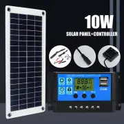 10W Solar Panel Kit 12V 10A-60A Battery Charger Controller Caravan Boat Outdoor