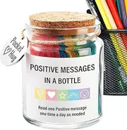 Inspirational Bottle Notes - Pot Support, Feel-Good Cards | Daily Confirmation Messages, Assorted Motivational Divilli to Trigger Positivity at Home, L