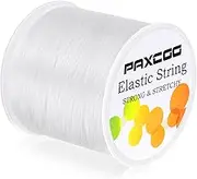 Paxcoo 1mm Elastic Bracelet String Cord Stretch Bead Cord for Jewelry Making and Bracelet Making White