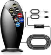 Digital TV Antenna Indoor - 650+ Miles Long Range Antenna for Smart TVs & Older TVs - TV Antenna for Local Channels Supports 4K 1080p - Amplifier Signal Booster &18ft HD Cable 2028