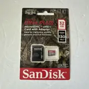 Sandisk Ultra Plus 32 GB 130 MBs Micro UHS-I. Super Fast SD Card Good for Movies