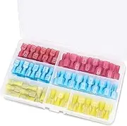 100PCS Nylon Spade Connectors Kit AWG 22-10 Gauge Quick Disconnect Fully Insulated Male and Female Wire Spade Terminal Assortment Kit