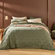 MyHouse Muslin Coverlet Set - Olive Leaf