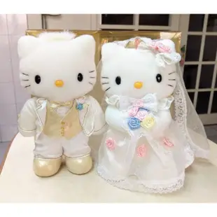 Hello Kitty 娃娃 玩偶 結婚 婚禮 對偶 限量 珍藏 個人收藏品出清