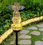 Solar Owl Outdoor Garden Statue,LED Solar Lights Outdoor Decor with