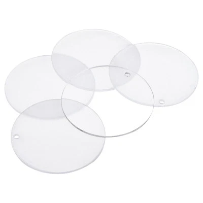 PMMA Blank Acrylic Discs 3.5 Inch with 4.2mm Hole for Vinyl Project 15pcs