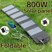 800W Foldable Solar Panel Portable 6-fold Solar Panels Charger USB 5V DC Full