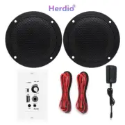 Herdio Bluetooth Amplifier Receiver Control+ 2PC Kitchen Marine Ceiling Speakers