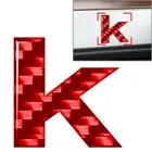 Window Door Wall Badge Emblem Lowercase Alphabet Letter k Decals Stickers Red