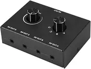 4 Port Audio Switch, 3.5mm Audio Switcher, Stereo AUX Audio Selector, 4 Input 1Output/1Input 4 Output Audio Switcher Box