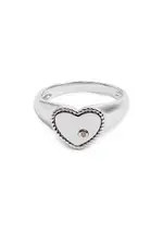 Yvonne Leon Baby Chevaliere 9kt White Gold Pinky Ring - Silver 45 (UK H)
