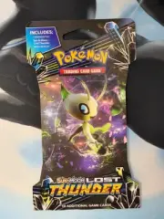 Pokemon - Lost Thunder Sleeved Booster Pack - Sun & Moon - Sealed - Celebi