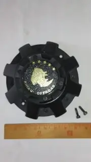 Flat Black Rhino Offroad Center Cap with 2 Allen Head Bolts New Gold 5 Star