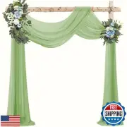 VOK Wedding Arch Draping Fabric Chiffon Fabric, 29in x 18Ft Sheer Chiffon Out