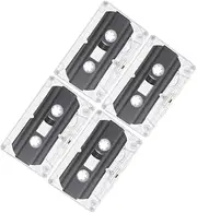 Housoutil 4pcs Tape Blank Empty Cassette Tapes Outer Box Blank Cassette Tapes for Recording Blank Audio Cassette Tape for Recording Vintage Empty Box Blank Empty Cassette Tapes