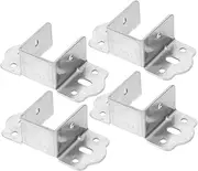 BAZEITFLOW Stainless Steel Bed Frame Brackets 4pcs Heavy Duty Bed Rail Fittings for