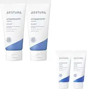 Double Set Atobarrier365 Cream Full Size 80ml x2ea + Travel Size 30ml x 2ea (Total 220ml). High-density ceramide capsule cream, 120 Hours Moisturization, Strengthening Skin Barrier for Dry and Sensitive Skin. Korean Skincare Promotion Set for Aestura.