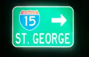 ST GEORGE Interstate 15 Utah route road sign 18"x12", Washington County,