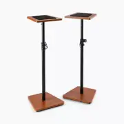 On-Stage Wood Studio Monitor Stands (Rosewood, Pair) (SMS7500RB) | MaxStrata®