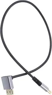 TEHAUX 0.5M Male to Male Video Cord High Speed Connector for Computer Tv Durable Flexible Angled Design for Tight Spaces