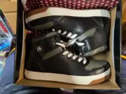 Airwalk Mens Arena Mid Composite Toe Eh Work Shoe Black Olive Aw6453 Size 9.5