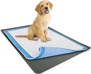 Skywin Dog Pad Holder Tray for 30 x 36 Inches Training Pads - 2 Pack, Silicon Wee Wee Pad Holder, No Spill Pee Pad Holder for Dogs - Easy to Clean and Store Perfect for Dog Potty Tray (Grey)