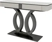 HOLGVE Console Table, Rock Board Entryway Table, Sofa Table, Accent Hallway Table with Drawer, Behind Couch Table, Corridor Against The Wall Foyer Table(55.1inch/140cm)