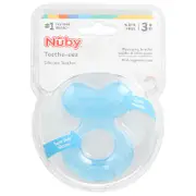 Nuby, Teethe-eez, Silicone Teether, 3+ Months, Blue, 1 Count