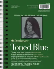 400 Series Sketch Pad, Toned Blue, 5.5X8.5 Inch, 50 Sheets - Artist Sketchbook f