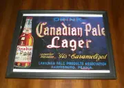 CANADIAN PALE LAGER BEER FRAMED COLOR AD PRINT - HARRISBURG, PA.