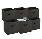 6 Pack Foldable Cube Storage Bins Collapsible Fabric Storage Cubes for Clothes