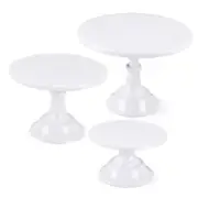 3pcs of Diameter 8“,10",12" Metal Cake Stands Set for Dessert Table, White
