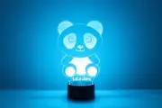 Panda Bear Light Up Night Light Lamp LED & Remote Personalized Free Engraved