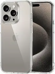 T Tersely for iPhone 15 Pro Clear Case, Crystal Clear, [Anti-Yellowing],Anti-Scratch Clear Phone Bumper Cover, Shockproof Phone Case